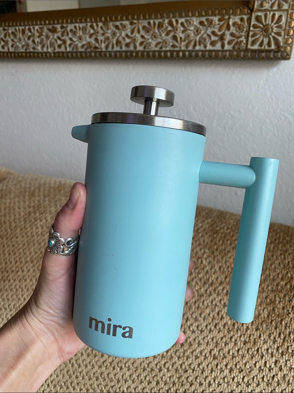 ☕️ Mira Aqua French Press Coffee Maker - Insulated Stainless Steel 12oz
